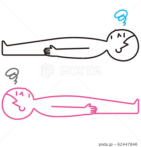 倒れるのイラスト素材
