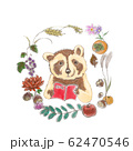 Raccoon And Fox And Autumn - Stock Illustration [55582924] - Pixta