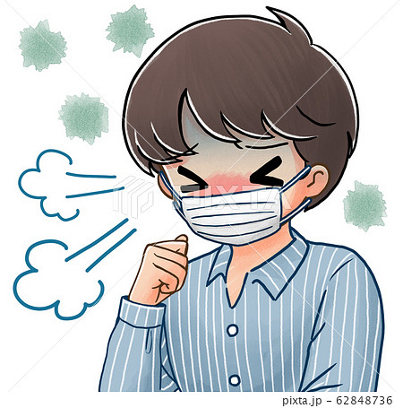 呼吸困難のイラスト素材