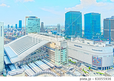 大阪駅のイラスト素材