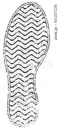 ベクター 足跡 足あと 靴底のイラスト素材