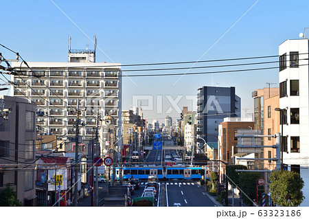 若林踏切の写真素材