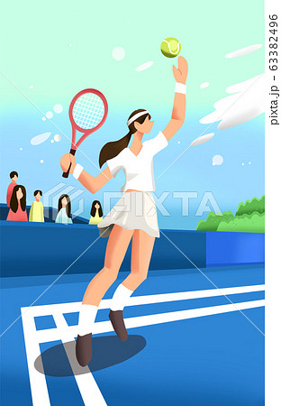女子テニスのイラスト素材集 ピクスタ