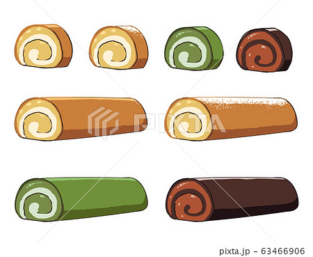 ロールケーキのベクター素材集 ピクスタ