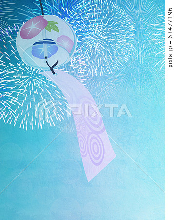 江戸風鈴 短冊のイラスト素材