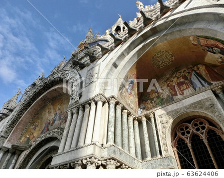 壁画 イタリア ベネチア ヴェネツィアの写真素材