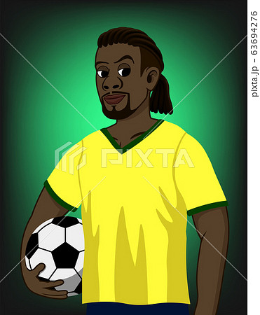 ブラジル人 マンガ 漫画 選手権のイラスト素材