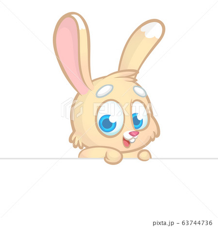 ピンクのクールなうさぎのイラスト素材