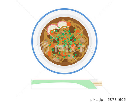カレーうどんのイラスト素材