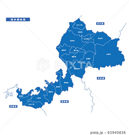 福井県地図のイラスト素材
