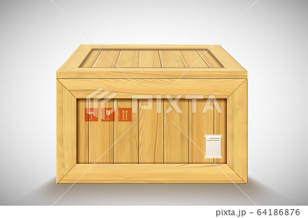 木箱のイラスト素材