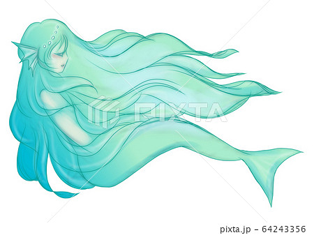 女の子 グラデーション 美人 背景のイラスト素材