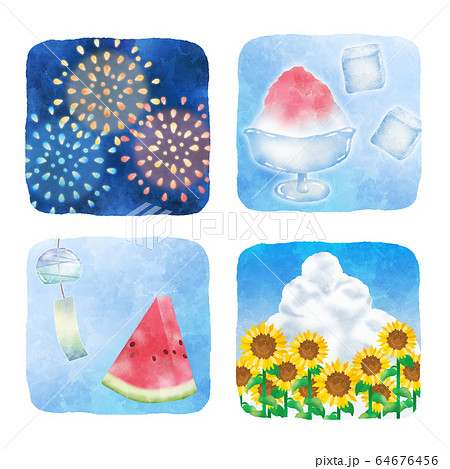 夏の風物詩のイラスト素材