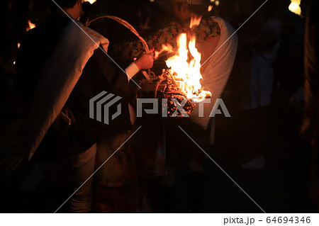 鞍馬の火祭りの写真素材