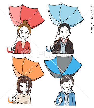 ひっくり返るのイラスト素材