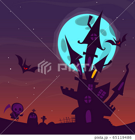 お化け屋敷のイラスト素材