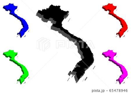 ベトナム 地図 イラスト グラフィックのイラスト素材