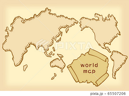 世界地図 世界 ビンテージ アンティークのイラスト素材