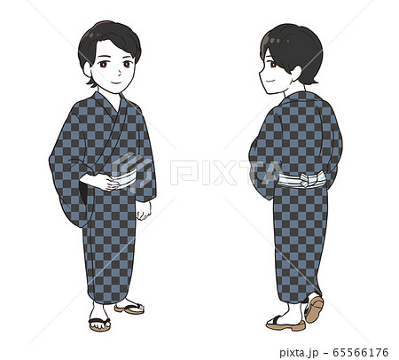 振り向き イラスト 人物のイラスト素材