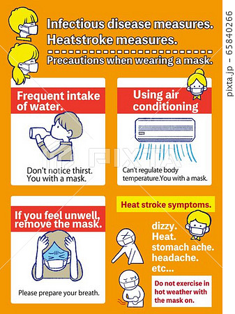 熱中症予防のイラスト素材