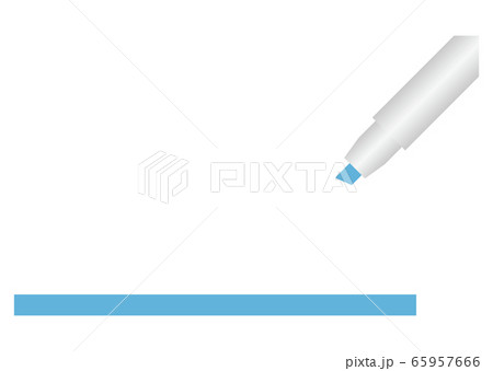 蛍光ペン ライン 線 ペンのイラスト素材