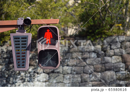信号機 ピクトグラム 信号 マークの写真素材