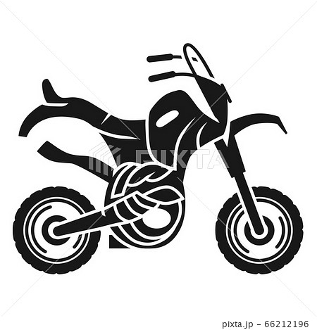 単車 バイク ミニバイク シルエットのイラスト素材