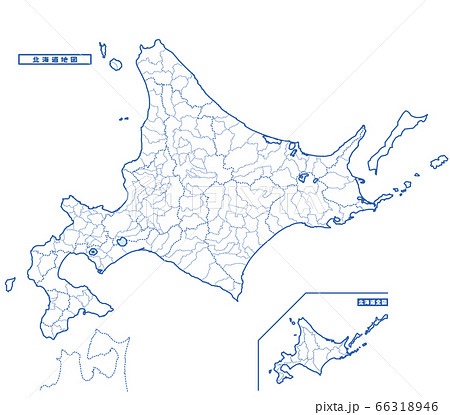 北海道地図のイラスト素材集 ピクスタ