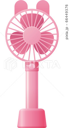 ハンディ扇風機のイラスト素材