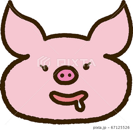 キャラクター 可愛い 動物 豚のイラスト素材