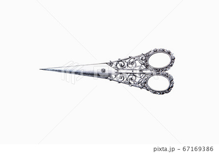 糸切りハサミのイラスト素材