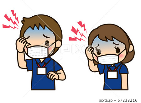 酸素マスクのイラスト素材