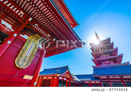 大わらじの寺の写真素材