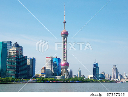 東方明珠塔 東方テレビタワー 中国 上海の写真素材