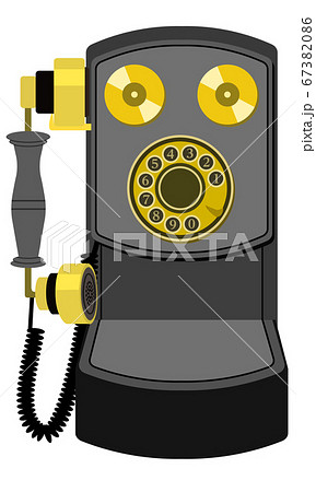 昔の電話機のイラスト素材