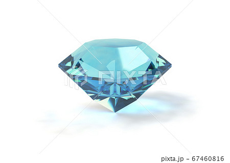 宝石 背景 青 水色 ダイヤモンドの写真素材
