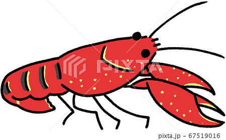 蟹のハサミ 赤色のイラスト素材