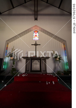 白樺高原教会の写真素材