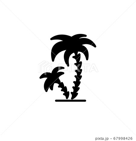 Palms Tree Icon Palm Coconut Tree Simple Sign のイラスト素材