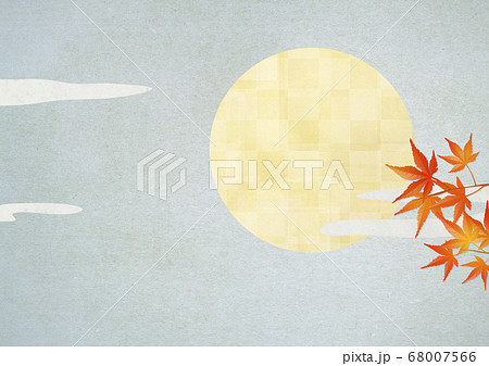 和柄 月 夜 雲のイラスト素材 Pixta