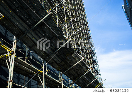 張出し足場の写真素材