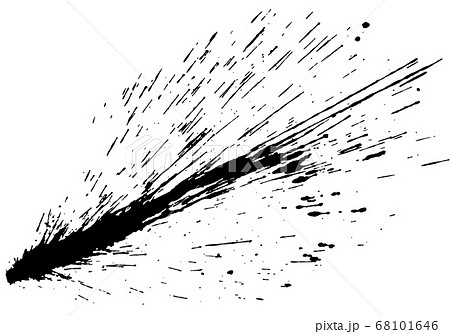墨汁 シブキ 飛び散る 書道の写真素材