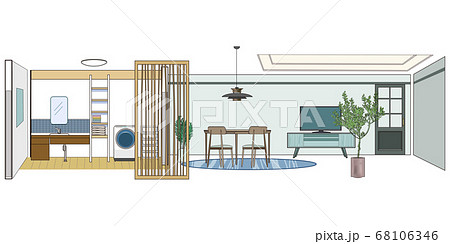 内装のイラスト素材