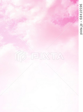 空 雲 グラデーション ピンクのイラスト素材