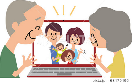 テレビ電話のイラスト素材 テレビ電話のイラスト素材