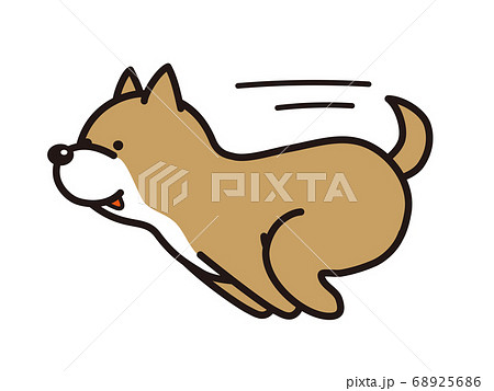 犬 走る イラスト ランニングのイラスト素材