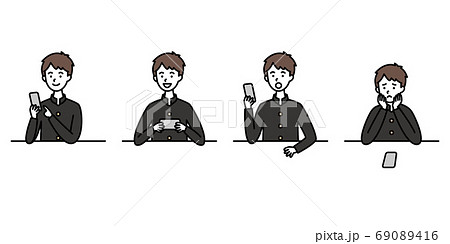 学ランのイラスト素材