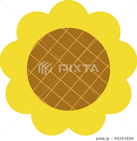 ひまわり 向日葵 花 アイコンのイラスト素材