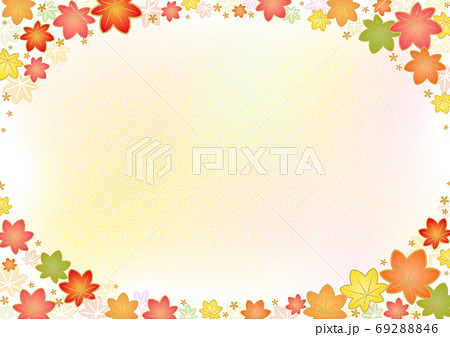 紅葉 秋 和柄 模様のイラスト素材