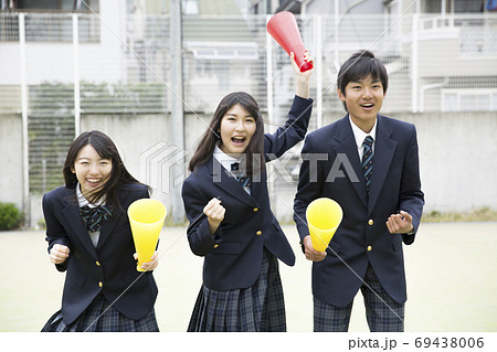 応援団 体育祭の写真素材